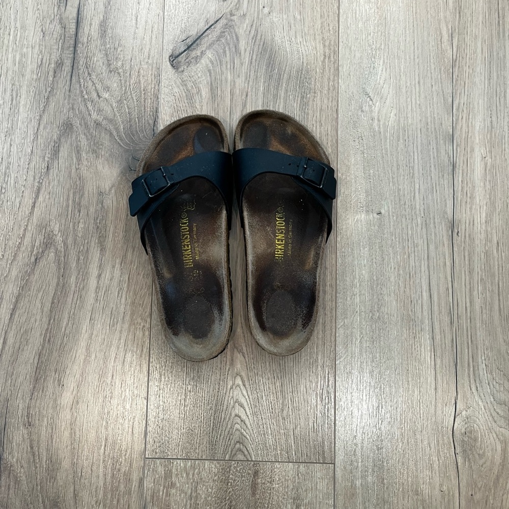 Birkenstock Black Madrid Slide Sandals